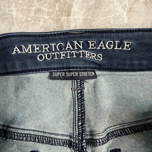 American Eagle Dark Wash Hi-Rise Skinny Jeggings Size 6 - Picture 5 of 7